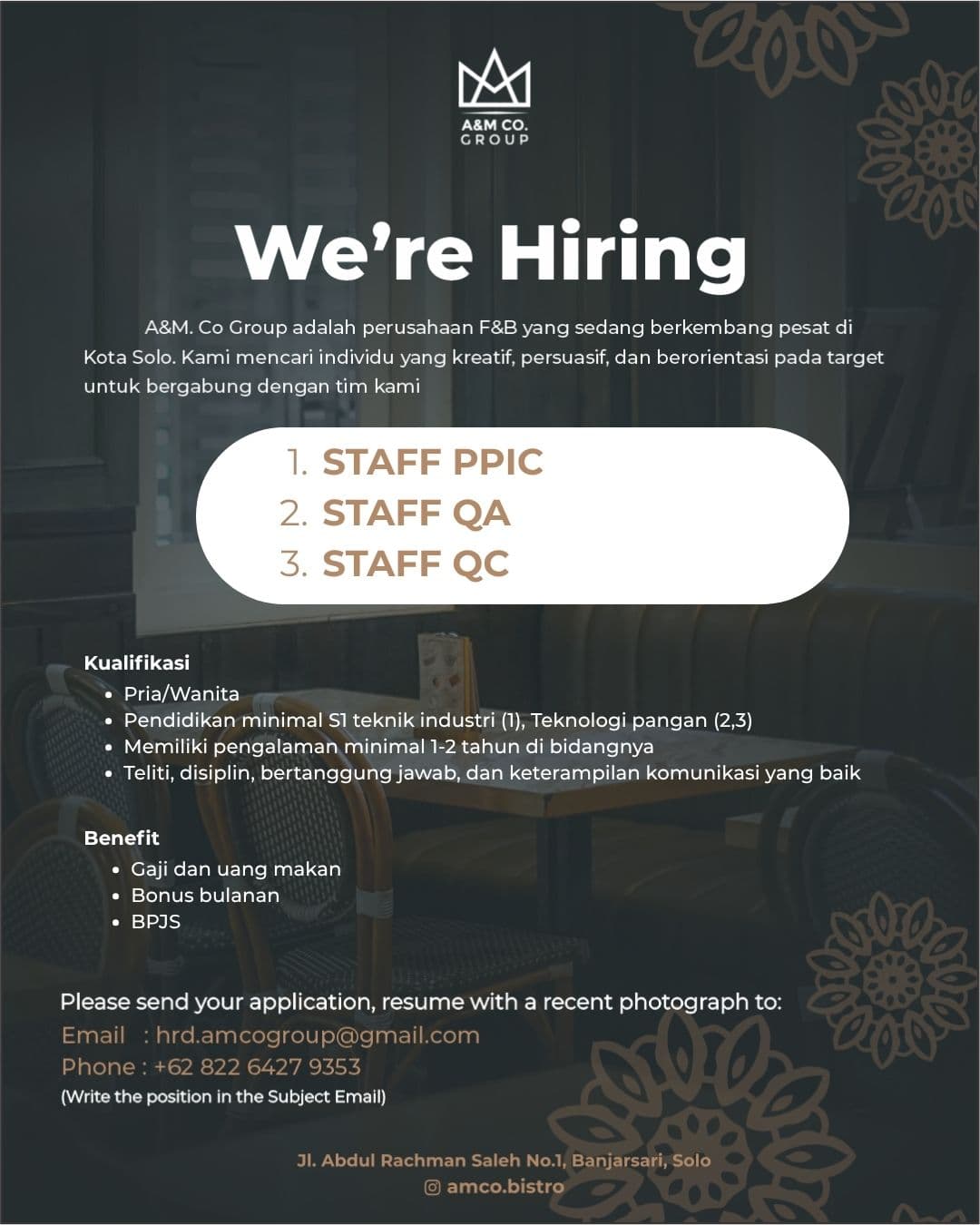 Flyer STAFF PPIC di A&M Co. Group
